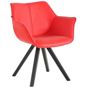 Silla de Confidente TULIP PIEL, Diseño Exclusivo, Color Negro