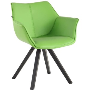 Silla de Confidente TULIP PIEL, Diseño Exclusivo, Color Negro