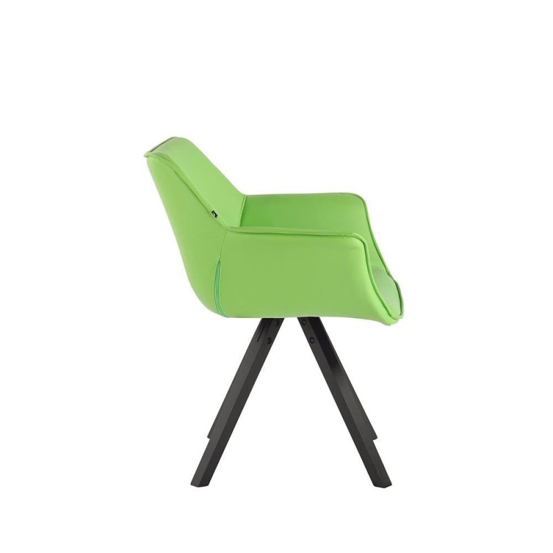 Silla de Confidente TULIP PIEL, Diseño Exclusivo, Color Negro