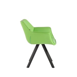 Silla de Confidente TULIP PIEL, Diseño Exclusivo, Color Negro