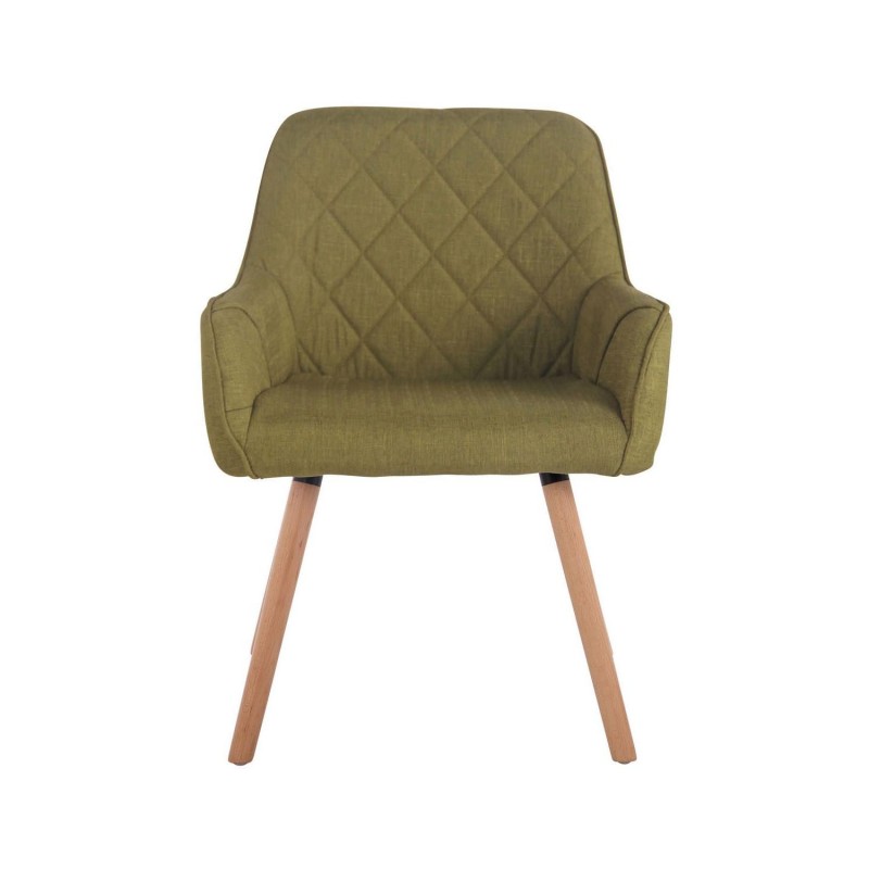 Silla de Confidente DARRY V TELA, Patas Claras, Negro
