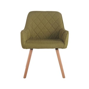 Silla de Confidente DARRY V TELA, Patas Claras, Negro