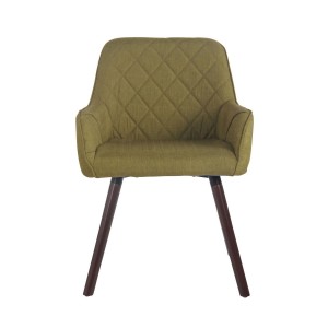 Silla de Confidente DARRY V TELA, Patas Nogal, Negro