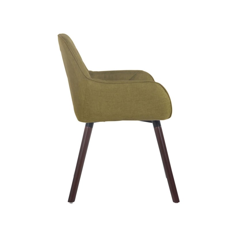 Silla de Confidente DARRY V TELA, Patas Nogal, Negro