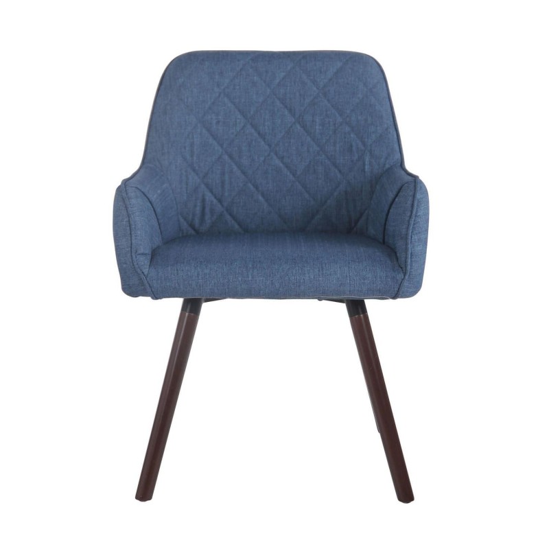 Silla de Confidente DARRY V TELA, Patas Nogal, Negro