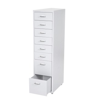 Archivador HUT 8 CAJONES, 109x28x44 cm, en Acero color Blanco 2