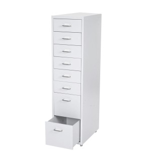Archivador HUT 8 CAJONES, 109x28x44 cm, en Acero color Blanco