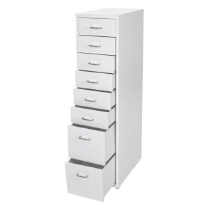 Archivador HUT 8 CAJONES, 109x28x44 cm, en Acero color Blanco