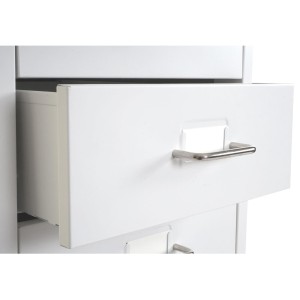 Archivador HUT 8 CAJONES, 109x28x44 cm, en Acero color Blanco
