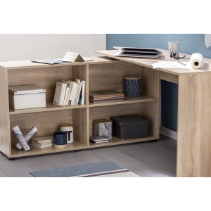 Mesa de ordenador JULIA, configurable, en blanco