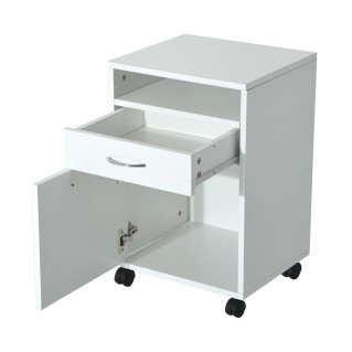 Archivador con Ruedas CHARLY, 40x35x60 cm, color Blanco 2