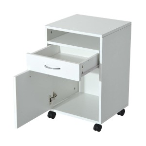 Archivador con Ruedas CHARLY, 40x35x60 cm, color Blanco