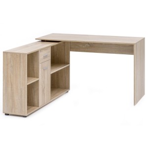 Mesa de ordenador CAMILA, configurable, en blanco