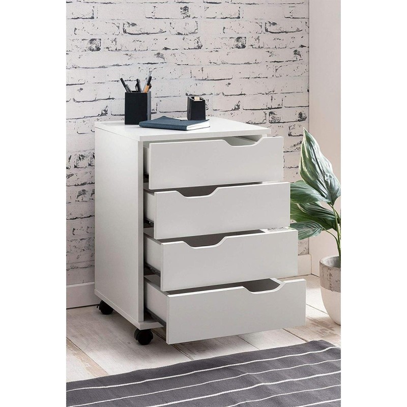 Archivador con Ruedas CONGO, color Blanco
