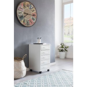 Cajonera con Ruedas KLAY color Blanco