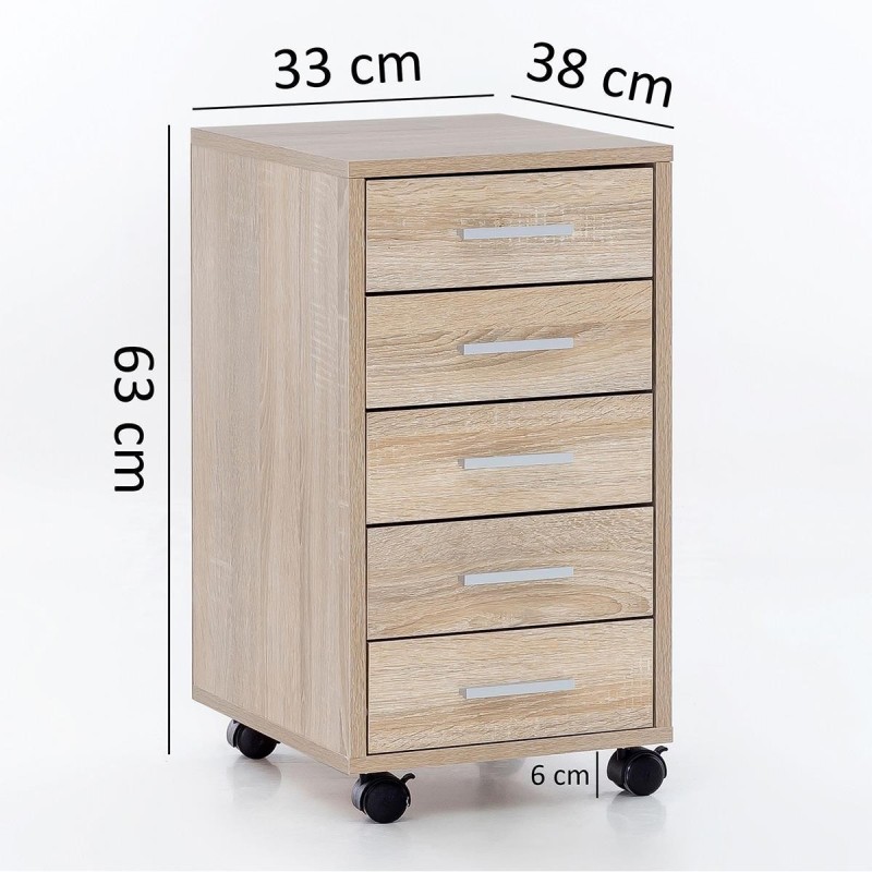 Cajonera con Ruedas KLAY color Blanco