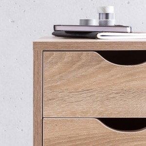 Archivador con Ruedas CLOVER, 5 Cajones, Color Blanco