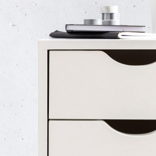 Archivador con Ruedas CLOVER, 5 Cajones, Color Blanco 2