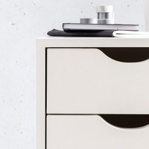 Archivador con Ruedas CLOVER, 5 Cajones, Color Blanco