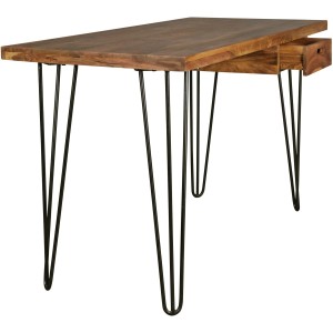 Escritorio GAMBIA, con cajón, en madera maciza