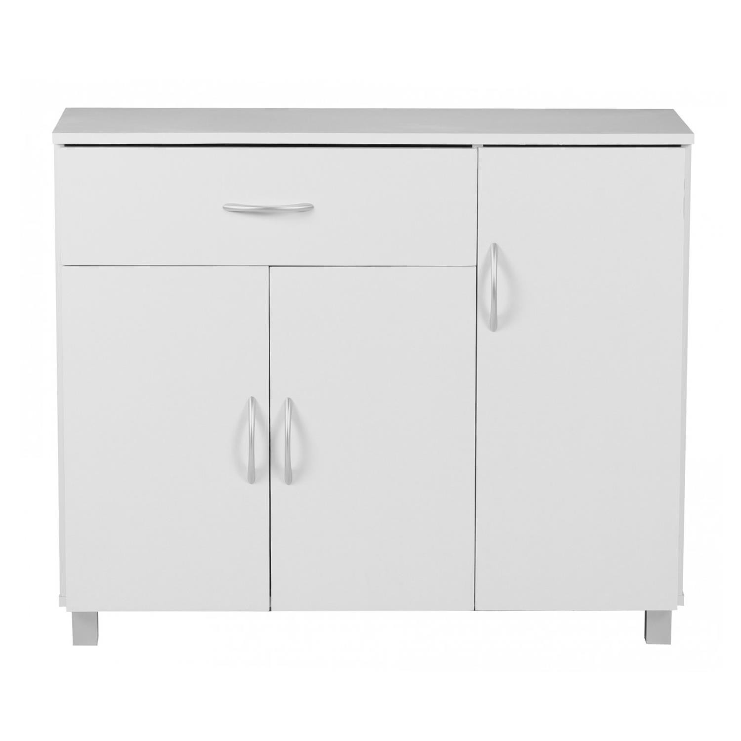 Armario Multiusos BERYL, 90x75x30 cm, en Madera color Blanco
