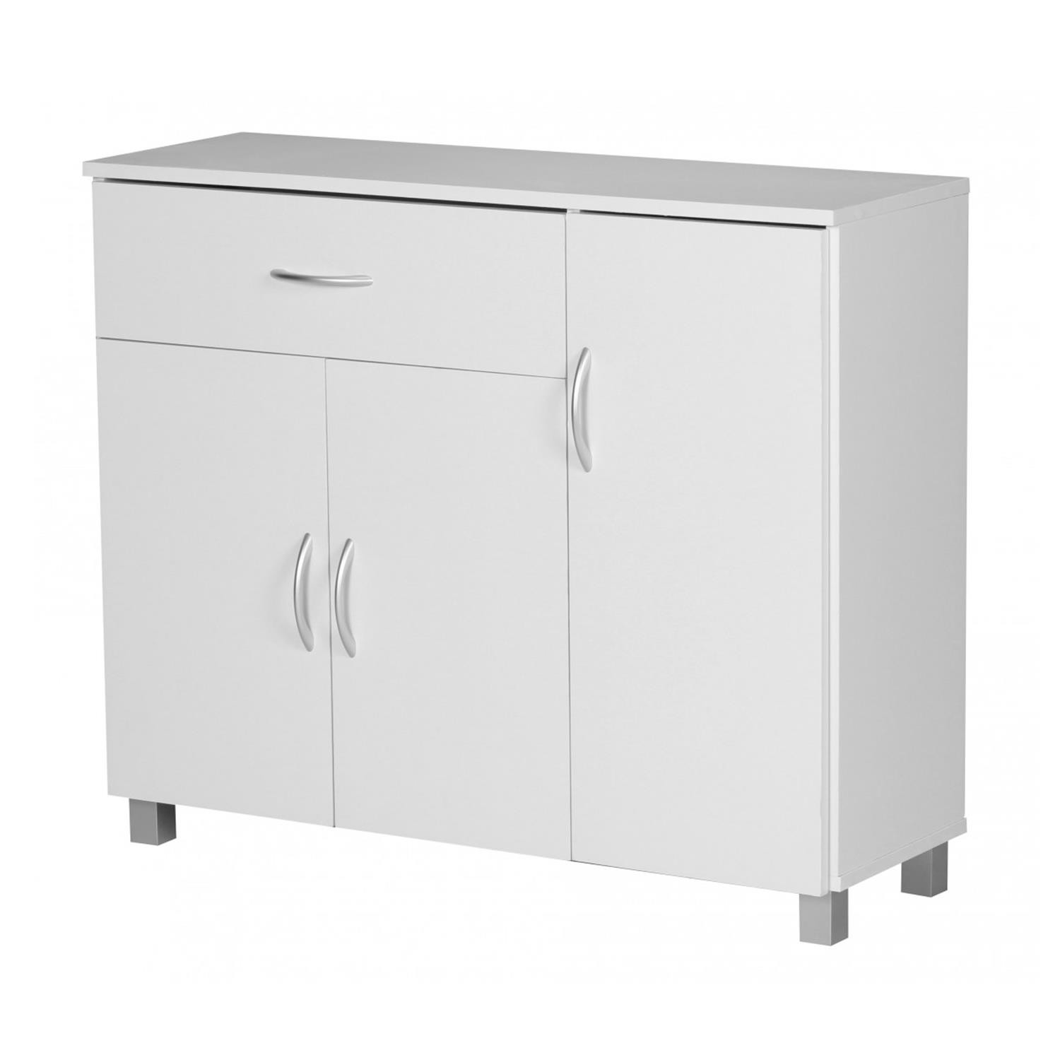 Armario Multiusos BERYL, 90x75x30 cm, en Madera color Blanco