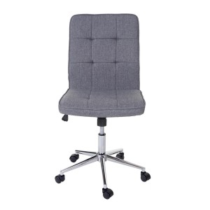 Silla de Oficina CASEL, Tapizada en Tela, Color Gris
