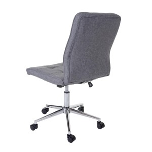 Silla de Oficina CASEL, Tapizada en Tela, Color Gris