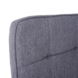 Silla de Oficina CASEL, Tapizada en Tela, Color Gris