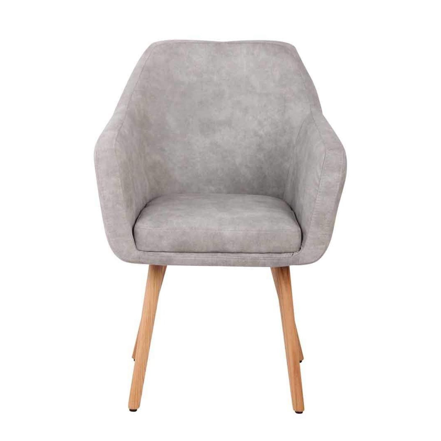 Silla de Confidente ALBERT, Exclusivo Diseño, Estructura en Madera Haya, Piel Marrón Camel