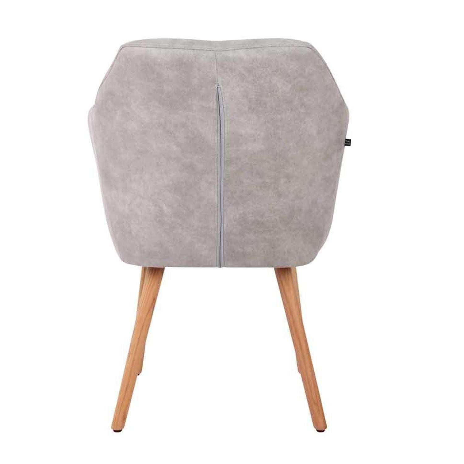 Silla de Confidente ALBERT, Exclusivo Diseño, Estructura en Madera Haya, Piel Marrón Camel
