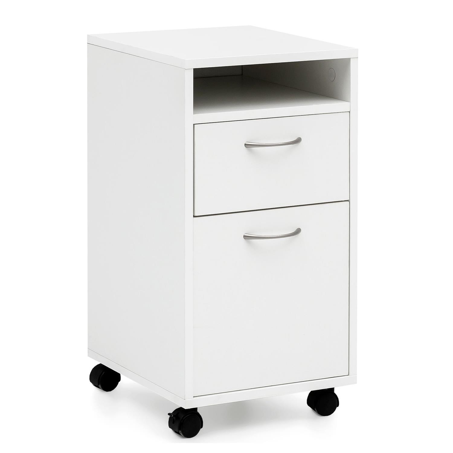 Archivador con Ruedas LEXI, 2 Cajones, 33x38x63 cm, en Madera Color Roble