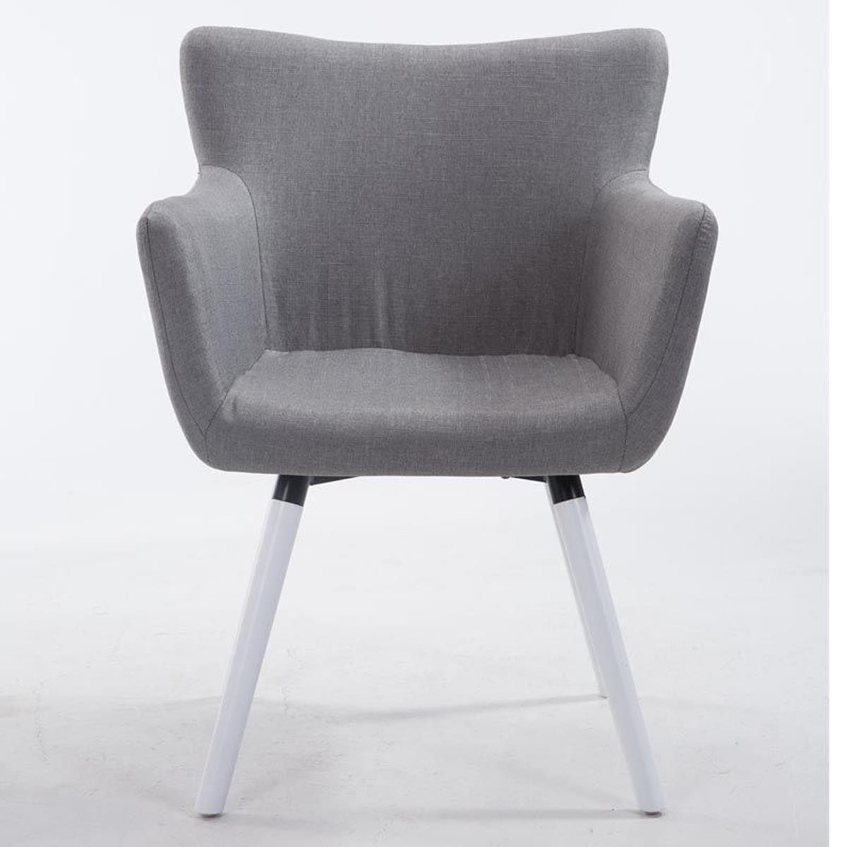 Silla de Confidente NIAGARA TELA, Patas Blancas, color Negro