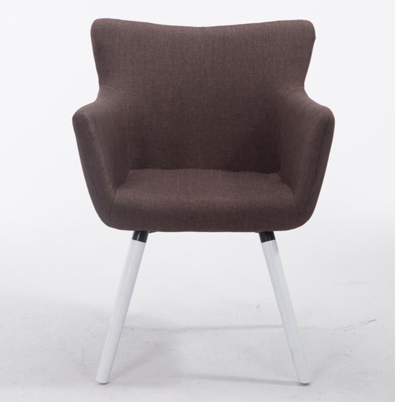 Silla de Confidente NIAGARA TELA, Patas Blancas, Negro