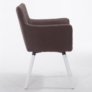 Silla de Confidente NIAGARA TELA, Patas Blancas, Negro