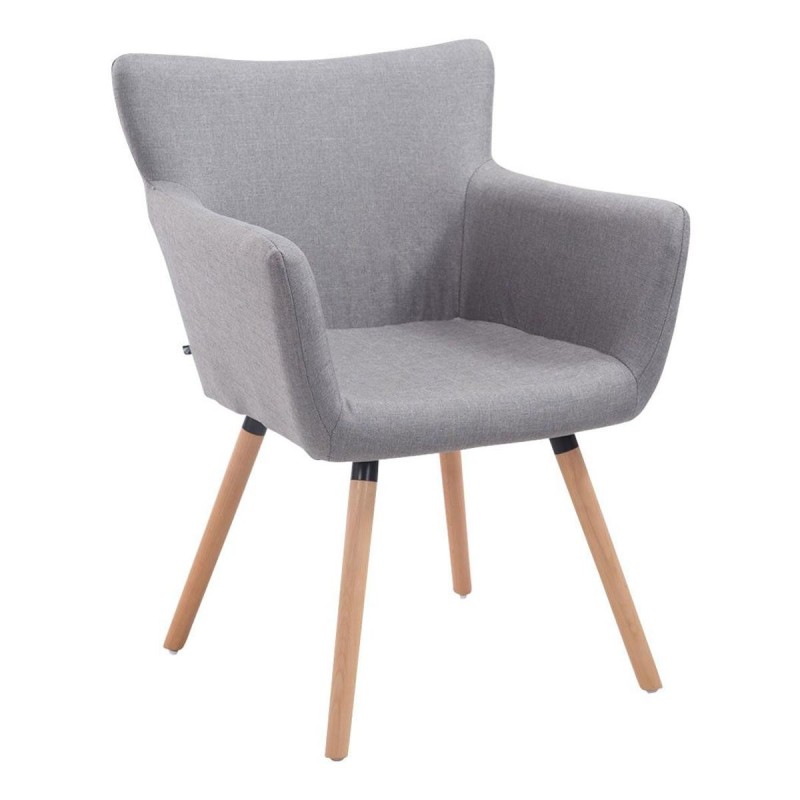 Silla de Confidente NIAGARA TELA, Patas Claras, Negro