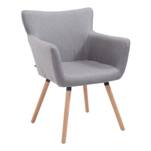 Silla de Confidente NIAGARA TELA, Patas Claras, Negro