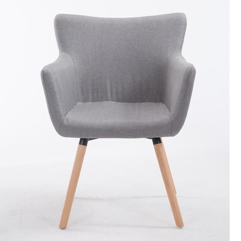 Silla de Confidente NIAGARA TELA, Patas Claras, Negro