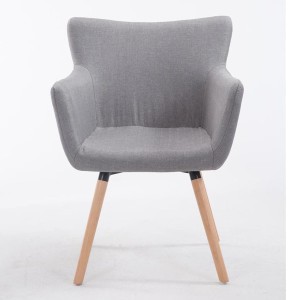Silla de Confidente NIAGARA TELA, Patas Claras, Negro