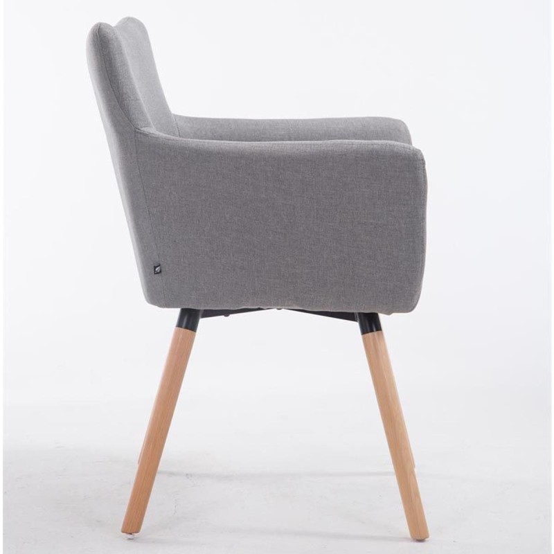 Silla de Confidente NIAGARA TELA, Patas Claras, Negro