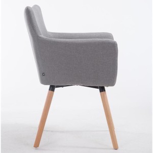 Silla de Confidente NIAGARA TELA, Patas Claras, Negro