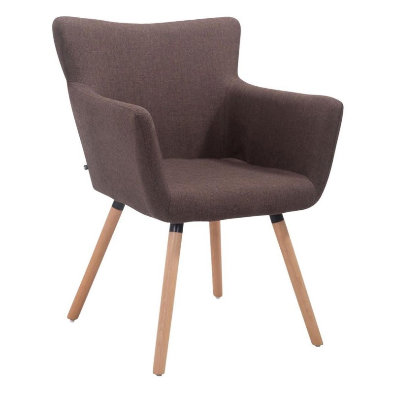 Silla de Confidente NIAGARA TELA, Patas Claras, Negro