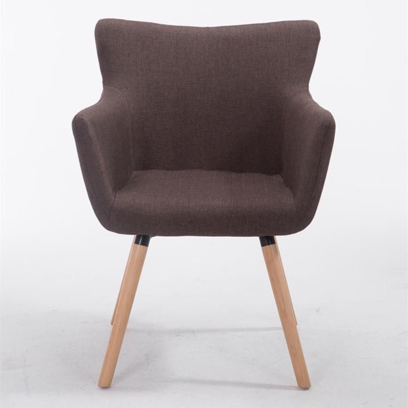 Silla de Confidente NIAGARA TELA, Patas Claras, Negro