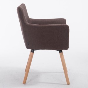 Silla de Confidente NIAGARA TELA, Patas Claras, Negro