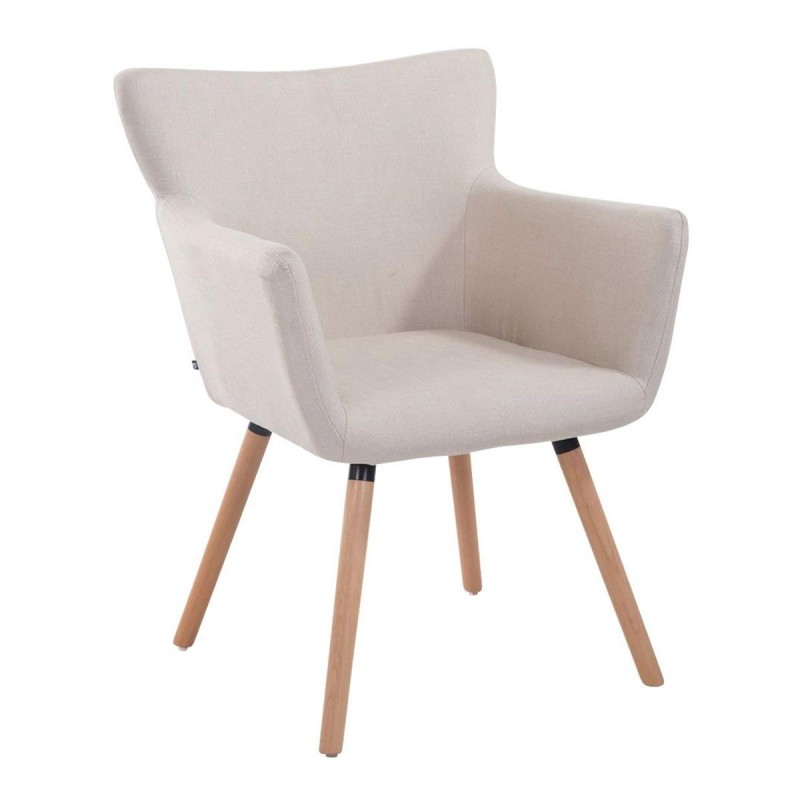 Silla de Confidente NIAGARA TELA, Patas Claras, Negro