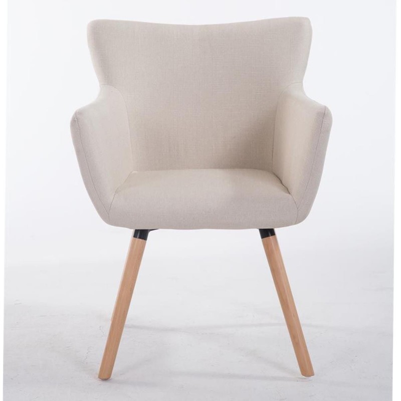 Silla de Confidente NIAGARA TELA, Patas Claras, Negro