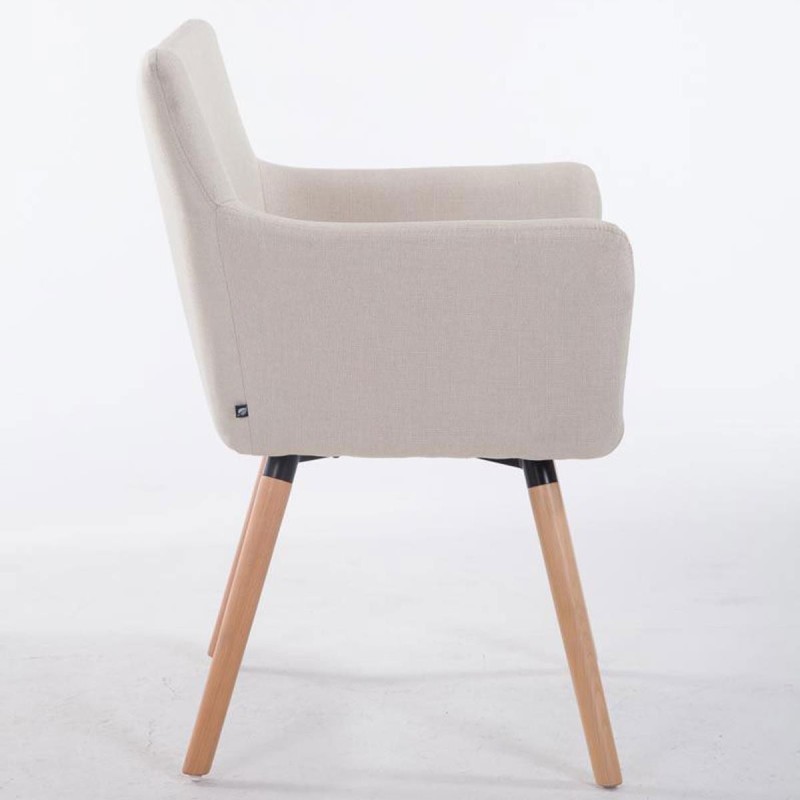 Silla de Confidente NIAGARA TELA, Patas Claras, Negro