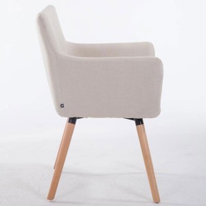 Silla de Confidente NIAGARA TELA, Patas Claras, Negro