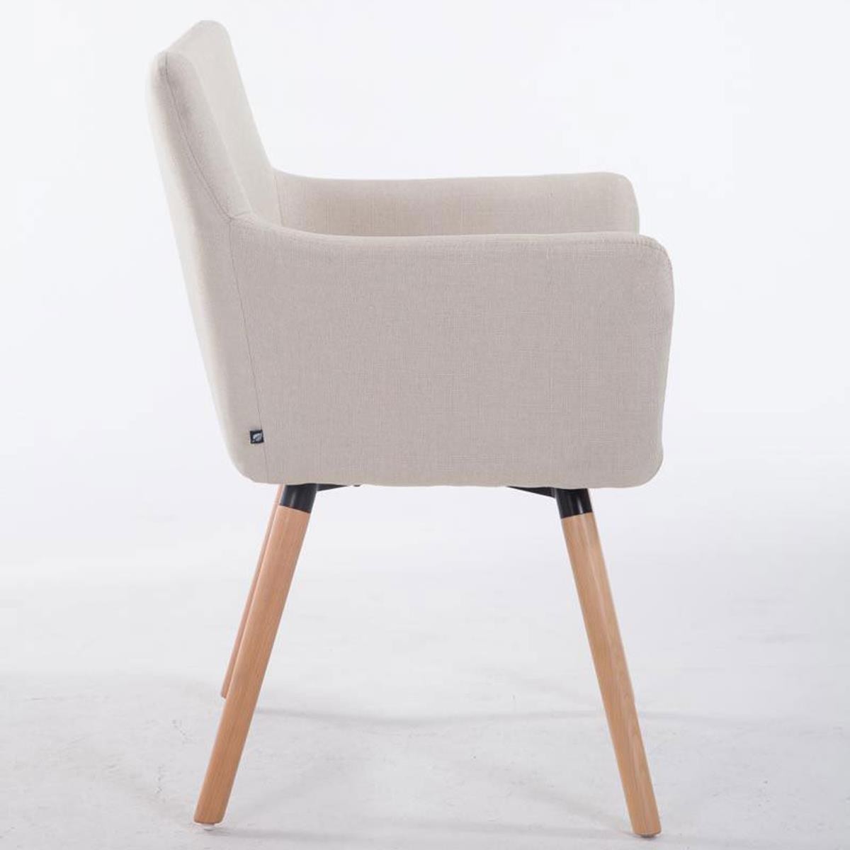 Silla de Confidente NIAGARA TELA, Patas Claras, color Negro