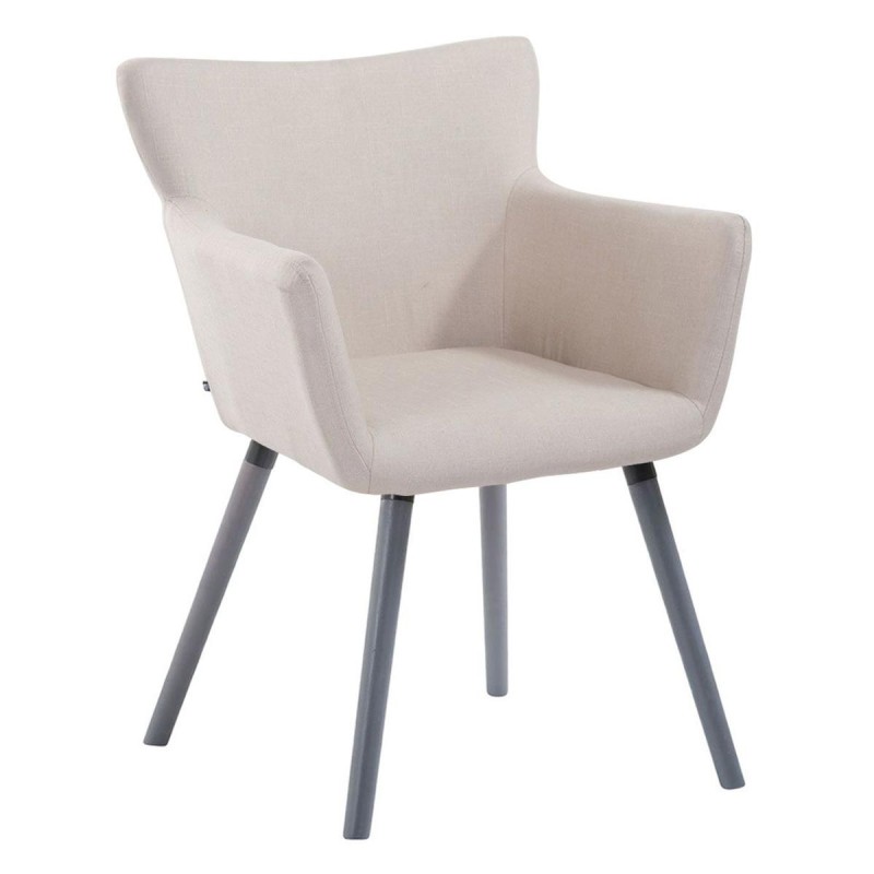 Silla de Confidente NIAGARA TELA, Patas Grises, Negro